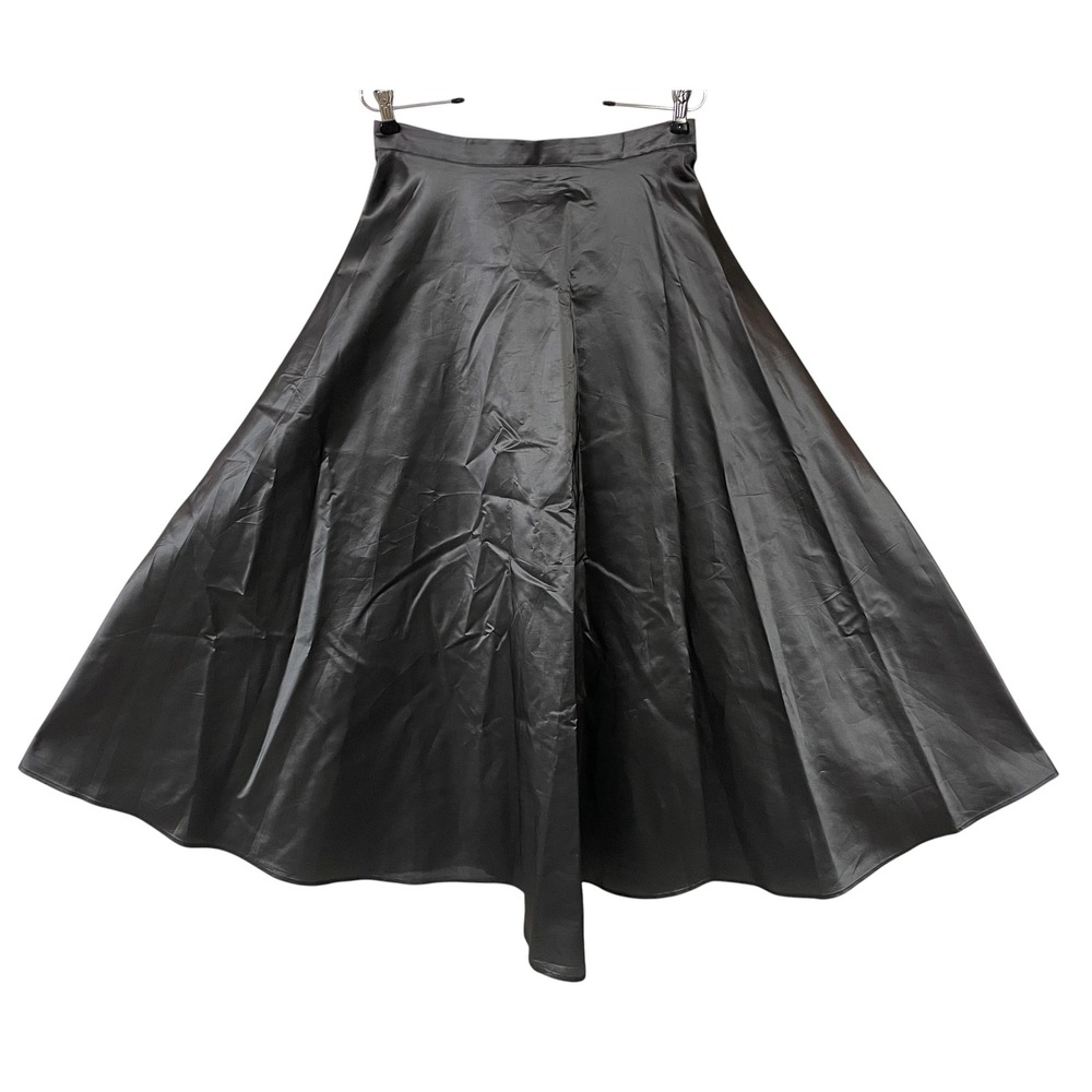 Vtg Sport Collection Gray Acetate Maxi Full Circle Skirt Ballroom Dancing Glam 8